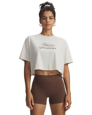 UA Script Heart Women's Crop Short Sleeve