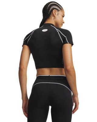 HeatGear® NEOLAST™ Women's Crop Mock Short Sleeve - Image 2