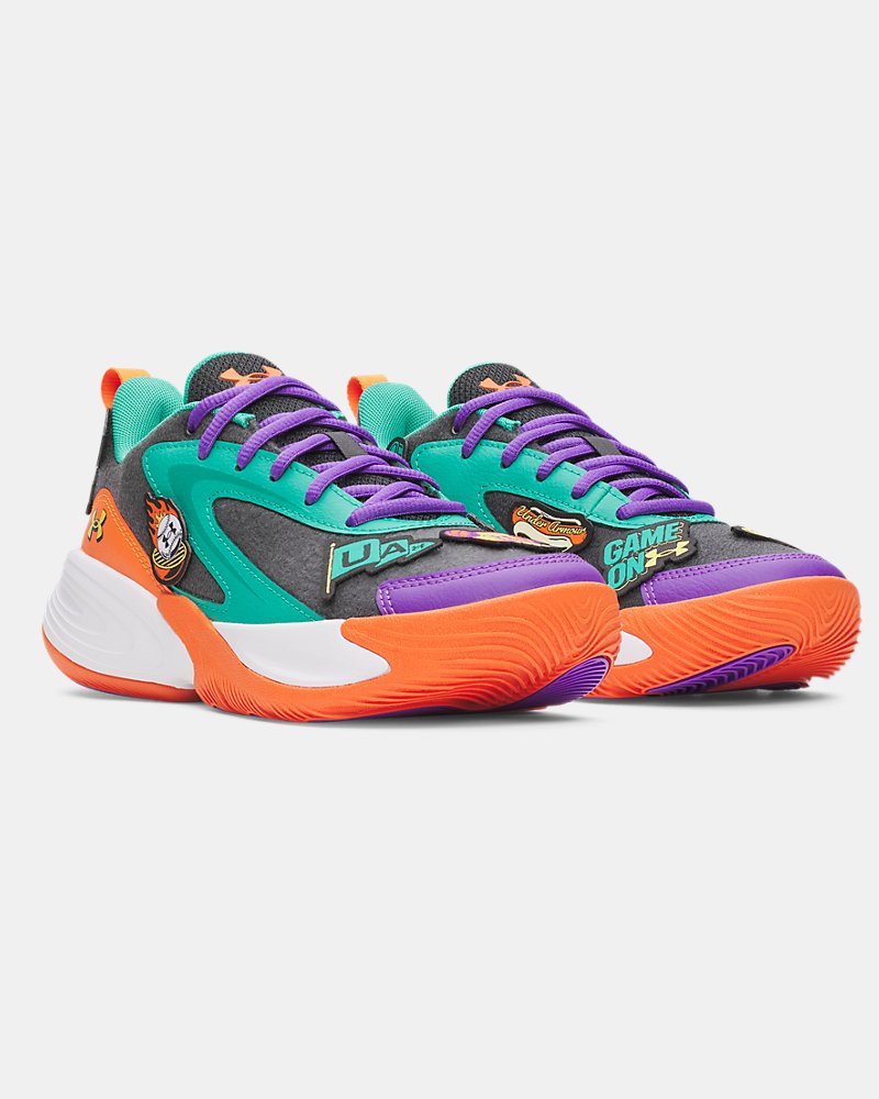 UA Lockdown 8 Patches Grade School Basketball Shoes - Image 6