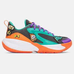 UA Lockdown 8 Patches Grade School Basketball Shoes
